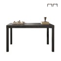 Eettafel keuken 140x90 cm van hout modern met ijzeren poten Sartel Aanbieding