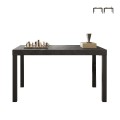 Eettafel keuken 140x90 cm van hout modern met ijzeren poten Sartel Aanbieding