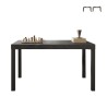 Eettafel keuken 140x90 cm van hout modern met ijzeren poten Sartel Aanbieding