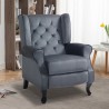 Relaxfauteuil in fluweelstof met verstelbare rugleuning Ethron Lux Prijs
