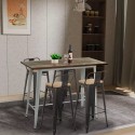 Eettafel in industriële stijl 120x60 cm van hout en metaal Catal Karakteristieken