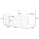 Loungeset met 2 fauteuils, 2 voetenbankjes en bijzettafel Qamal Keuze