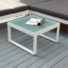 Tuinset met lounge hoekbank en glazen tafeltje Jamila Kortingen