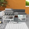 Tuinset met lounge hoekbank en glazen tafeltje Jamila Catalogus