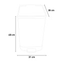 Design vuilnisbak met pedaal 30 liter roestvrijstaal Kleen Catalogus