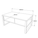 Lage salontafel 100x60 cm in industriële stijl van hout en metaal Maupin Catalogus