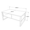 Lage salontafel 100x60 cm in industriële stijl van hout en metaal Maupin Catalogus