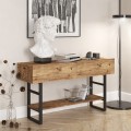 Houten en metalen consoletafel in industriële stijl met 2 laden Etage Aanbieding