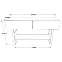 Houten en metalen consoletafel in industriële stijl met 2 laden Etage Catalogus