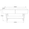 Houten en metalen consoletafel in industriële stijl met 2 laden Etage Catalogus
