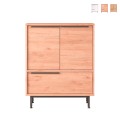 Multifunctionele houten kast met 3 deuren 75x36x90 cm Thaon Aanbieding