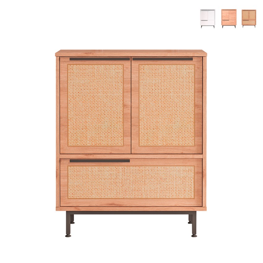 Multifunctionele houten kast met 3 deuren 75x36x90 cm Thaon Verkoop