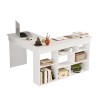 Hoekbureau met boekenkast 120x120 cm van hout met 5 planken Arvada 