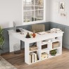 Hoekbureau met boekenkast 120x120 cm van hout met 5 planken Arvada 