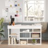 Hoekbureau met boekenkast 120x120 cm van hout met 5 planken Arvada 