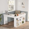 Hoekbureau met boekenkast 120x120 cm van hout met 5 planken Arvada 
