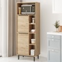 Houten keukenkast met 2 deuren en 7 planken 60x36x150 cm Biruni Korting