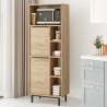 Houten keukenkast met 2 deuren en 7 planken 60x36x150 cm Biruni Korting