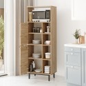 Houten keukenkast met 2 deuren en 7 planken 60x36x150 cm Biruni Kortingen