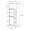 Houten keukenkast met 2 deuren en 7 planken 60x36x150 cm Biruni Keuze