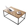 Minimalistische industriële salontafel van hout en metaal 100x60 cm Nael Verkoop