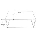 Minimalistische industriële salontafel van hout en metaal 100x60 cm Nael Kortingen