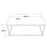 Minimalistische industriële salontafel van hout en metaal 100x60 cm Nael Kortingen