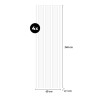 4 x akoestische wandpanelen 240x60 cm wit met marmer effect Kover-M Karakteristieken