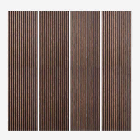 4 x akoestische houten wandpanelen 3D-paneel voor binnen 240x60 cm Kover-SO Aanbieding