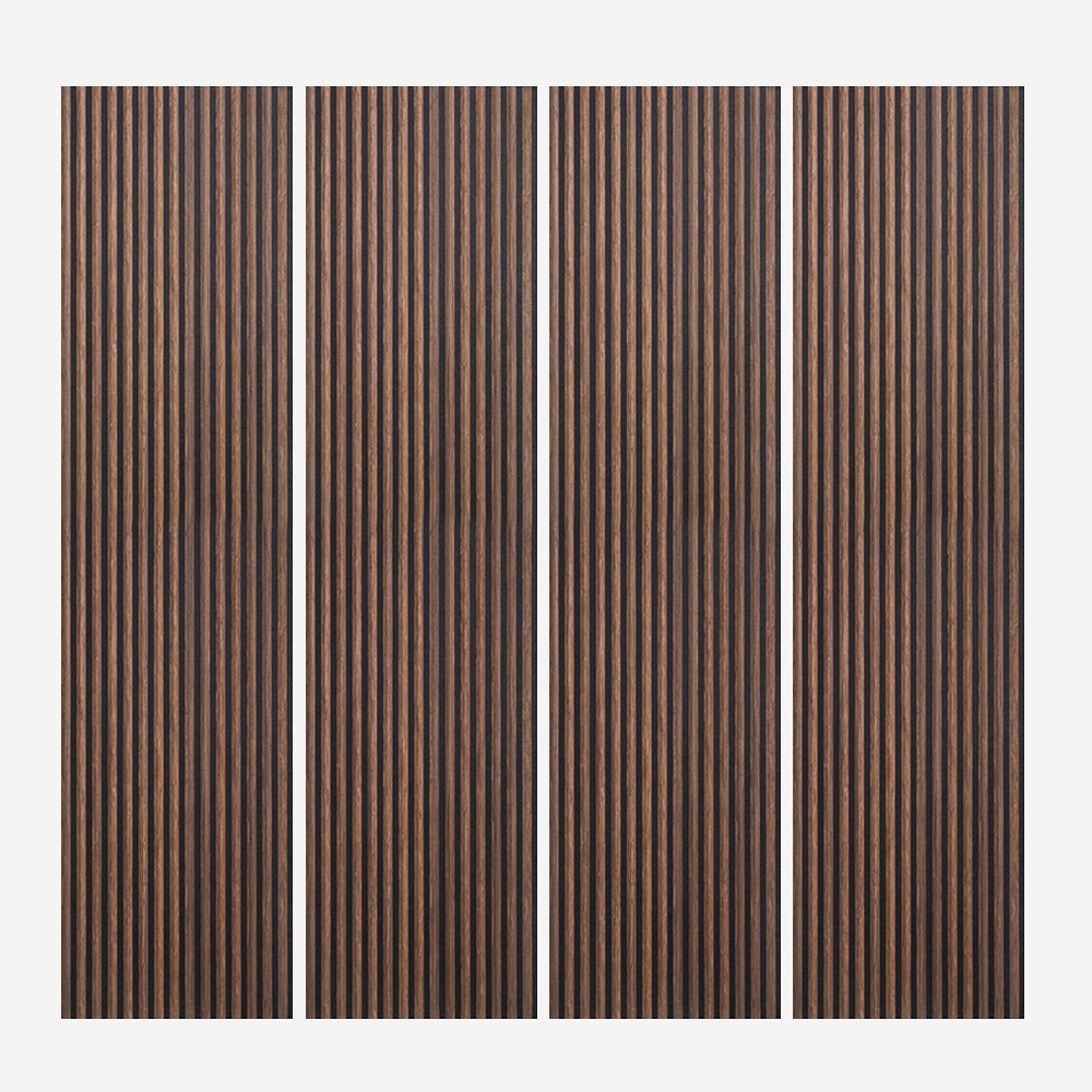 4 x akoestische houten wandpanelen 3D-paneel voor binnen 240x60 cm Kover-SO