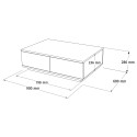 Lage witte en houten salontafel met 2 deuren 90x60 cm Tynne Keuze