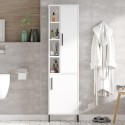 Witte kolomkast badkamerkast met 2 deuren en planken 45x36x184 cm Femmy Kortingen