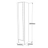 Kledingkast schoenenkast van hout met spiegeldeur en 3 planken 36x36x180 cm Torge Catalogus