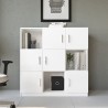 Multifunctionele kantoormeubel boekenkast met 9 vakken wit 120x38x122 cm Kaspar Aanbod