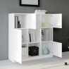Multifunctionele kantoormeubel boekenkast met 9 vakken wit 120x38x122 cm Kaspar Kortingen