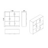 Multifunctionele kantoormeubel boekenkast met 9 vakken wit 120x38x122 cm Kaspar Catalogus