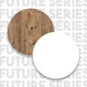 Modern design meubelset met TV kast en salontafel in wit met eikenhout Award Voorraad