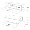 Modern design meubelset met TV kast en salontafel in wit met eikenhout Award Keuze