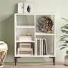 Moderne lage witte boekenkast met 5 vakken 69x25x88 cm Lydia Aanbod