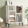 Moderne lage witte boekenkast met 5 vakken 69x25x88 cm Lydia Aanbieding