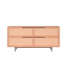Dressoir in hout met 4 deuren met rotaneffect Dhunnan Verkoop