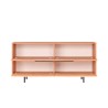 Dressoir in hout met 4 deuren met rotaneffect Dhunnan Kortingen