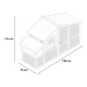Kippenhok voor in de tuin 198x75x116 cm Ciky Model