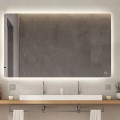 Badkamerspiegel 130x80cm retroverlicht design led lichten Strokkur XXL Aanbieding