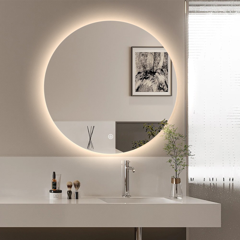 Ronde badkamerspiegel met LED-verlichting 60 cm Rotorua M