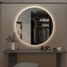 Ronde design badkamerspiegel 70 cm met LED-verlichting Rotorua L Aanbieding