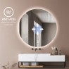 Ronde design badkamerspiegel 70 cm met LED-verlichting Rotorua L Aanbod