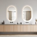 Modern ovale badkamer spiegel met backlight 50x80cm led verlichting Konughs M Aanbod