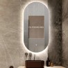 Ovale verlichte badkamerspiegel met led 60x100cm moderno Konughs XL Aanbod