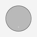 Ronde badkamerspiegel 70cm met LED-verlichting en zwart frame Laugarv L Verkoop